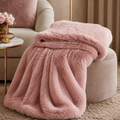 Slimnovacare™ Blush Velvet Plush Faux Fur Blanket
