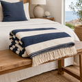 Slimnovacare™ Coastal Stripe Cotton Throw Blanket