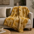 Slimnovacare™ Golden Geo Jacquard Throw Blanket